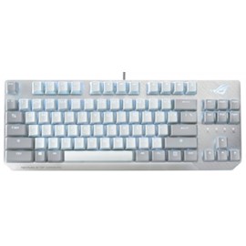 კლავიატურა Asus X806 90MP02B6-BKUA00, Wired, USB Type-A, RGB, Gaming Keyboard, White/Grey